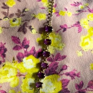 Sterling silver Brazilian amethyst oval bracelet